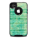 The Grungy Horizontal Green Lines Skin for the iPhone 4-4s OtterBox Commuter Case