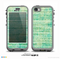 The Grungy Horizontal Green Lines Skin for the iPhone 5c nüüd LifeProof Case