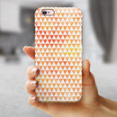 The Grungy Orange Surface with Micro Triangles iPhone 6/6s or 6/6s Plus 2-Piece Hybrid INK-Fuzed Case