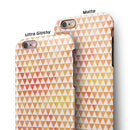 The Grungy Orange Surface with Micro Triangles iPhone 6/6s or 6/6s Plus 2-Piece Hybrid INK-Fuzed Case