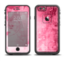 The Grungy Pink Painted Swirl Pattern Apple iPhone 6/6s LifeProof Fre Case Skin Set