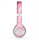 The Grungy Pink Painted Swirl Pattern Skin for the Beats by Dre Solo 2 Headphones