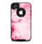 The Grungy Pink Painted Swirl Pattern Skin for the iPhone 4-4s OtterBox Commuter Case