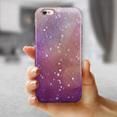 The Grungy Purple and Orange Scratched Surface iPhone 6/6s or 6/6s Plus 2-Piece Hybrid INK-Fuzed Case