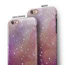 The Grungy Purple and Orange Scratched Surface iPhone 6/6s or 6/6s Plus 2-Piece Hybrid INK-Fuzed Case