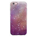 The Grungy Purple and Orange Scratched Surface iPhone 6/6s or 6/6s Plus 2-Piece Hybrid INK-Fuzed Case