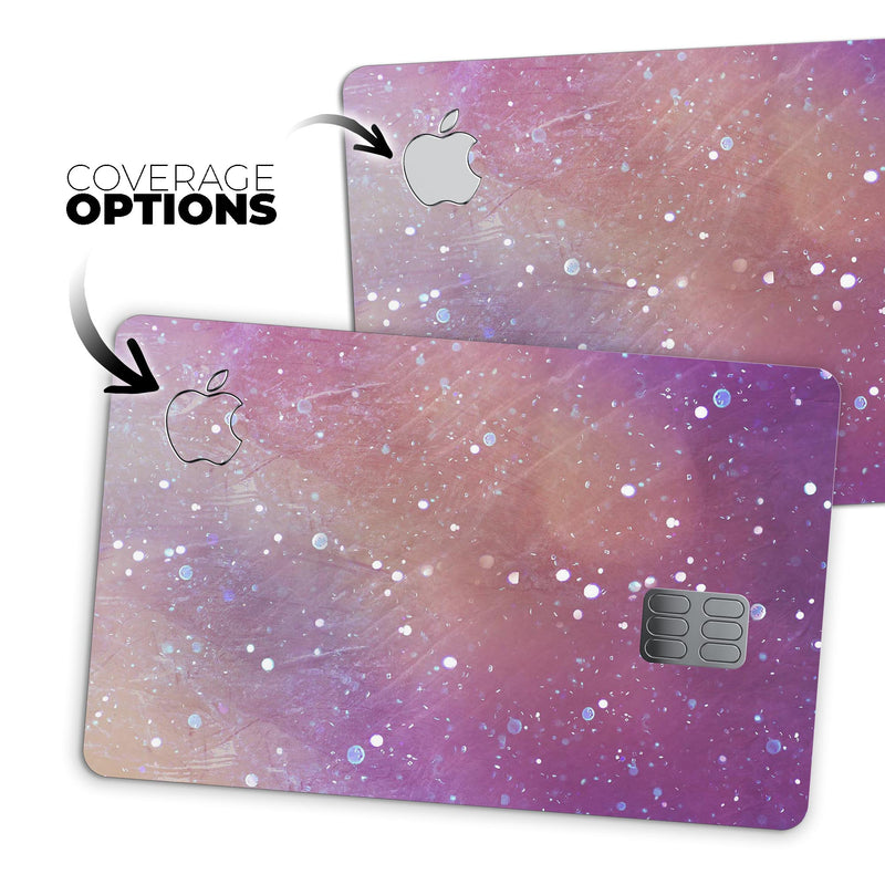 The Grungy Purple and Orange Scratched Surface  - Premium Protective Decal Skin-Kit for the Apple Credit Card