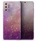 The Grungy Purple and Orange Scratched Surface - Premium Vinyl Skin Decal for Samsung Galaxy S25 Ultra, S24, S23, S22 & All Galaxy S Models