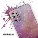 The Grungy Purple and Orange Scratched Surface - Premium Vinyl Skin Decal for Samsung Galaxy S25 Ultra, S24, S23, S22 & All Galaxy S Models
