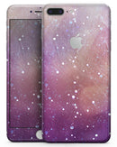 The Grungy Purple and Orange Scratched Surface  - Skin-kit for the iPhone 8 or 8 Plus