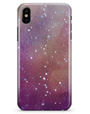 The Grungy Purple and Orange Scratched Surface  - iPhone X Clipit Case