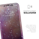 The Grungy Purple and Orange Scratched Surface  - Protective Skin Wrap & Decal – Compatible with iPhone SE to iPhone 17 Pro Max (All Models)