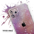 The Grungy Purple and Orange Scratched Surface  - Protective Skin Wrap & Decal – Compatible with iPhone SE to iPhone 17 Pro Max (All Models)