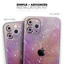 The Grungy Purple and Orange Scratched Surface  - Protective Skin Wrap & Decal – Compatible with iPhone SE to iPhone 17 Pro Max (All Models)
