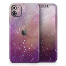 The Grungy Purple and Orange Scratched Surface  - Protective Skin Wrap & Decal – Compatible with iPhone SE to iPhone 17 Pro Max (All Models)