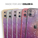 The Grungy Purple and Orange Scratched Surface  - Protective Skin Wrap & Decal – Compatible with iPhone SE to iPhone 17 Pro Max (All Models)