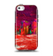 The Grungy Red Abstract Paint Apple iPhone 5c Otterbox Symmetry Case Skin Set