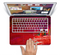 The Grungy Red Abstract Paint Skin Set for the Apple MacBook Pro 15" with Retina Display