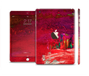 The Grungy Red Abstract Paint Full Body Skin Set for the Apple iPad Mini 3