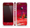 The Grungy Red Abstract Paint Skin Set for the Apple iPhone 5