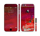 The Grungy Red Abstract Paint Sectioned Skin Series for the Apple iPhone 6s Plus
