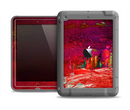 The Grungy Red Abstract Paint Apple iPad Air LifeProof Fre Case Skin Set