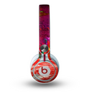 The Grungy Red Abstract Paint Skin for the Beats by Dre Mixr Headphones