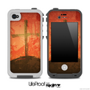 The Grungy Red Cross on a Hill Skin for the iPhone 4 or 5 LifeProof Case