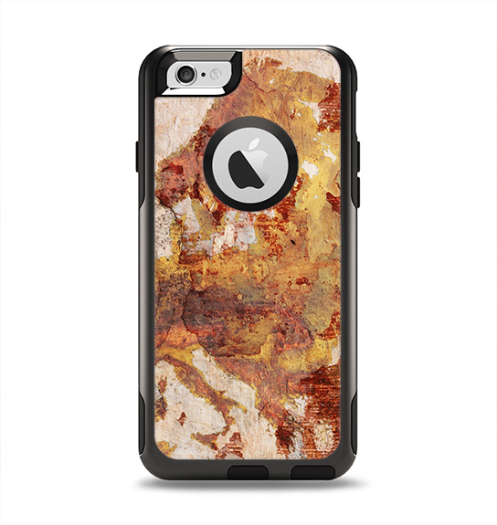 The Grungy Red Panel V3 Apple iPhone 6 Otterbox Commuter Case Skin Set