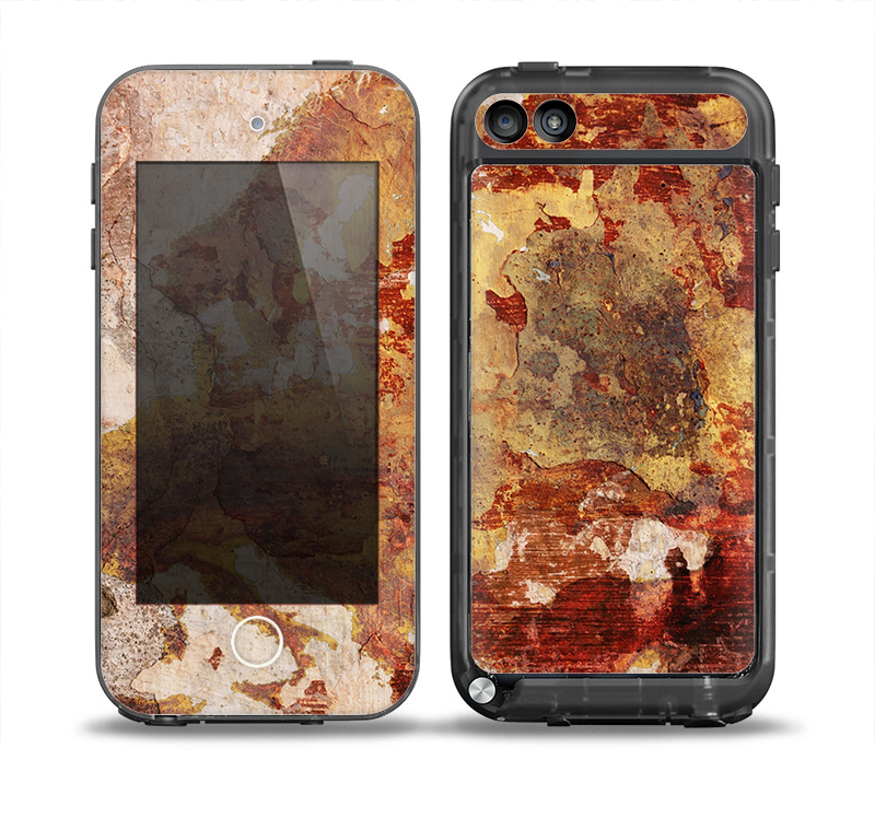 The Grungy Red Panel V3 Skin for the iPod Touch 5th Generation frē LifeProof Case