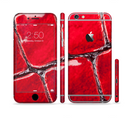 The Grungy Red Scale Texture Sectioned Skin Series for the Apple iPhone 6s Plus