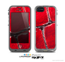 The Grungy Red Scale Texture Skin for the Apple iPhone 5c LifeProof Case