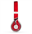 The Grungy Red Scale Texture Skin for the Beats by Dre Solo 2 Headphones