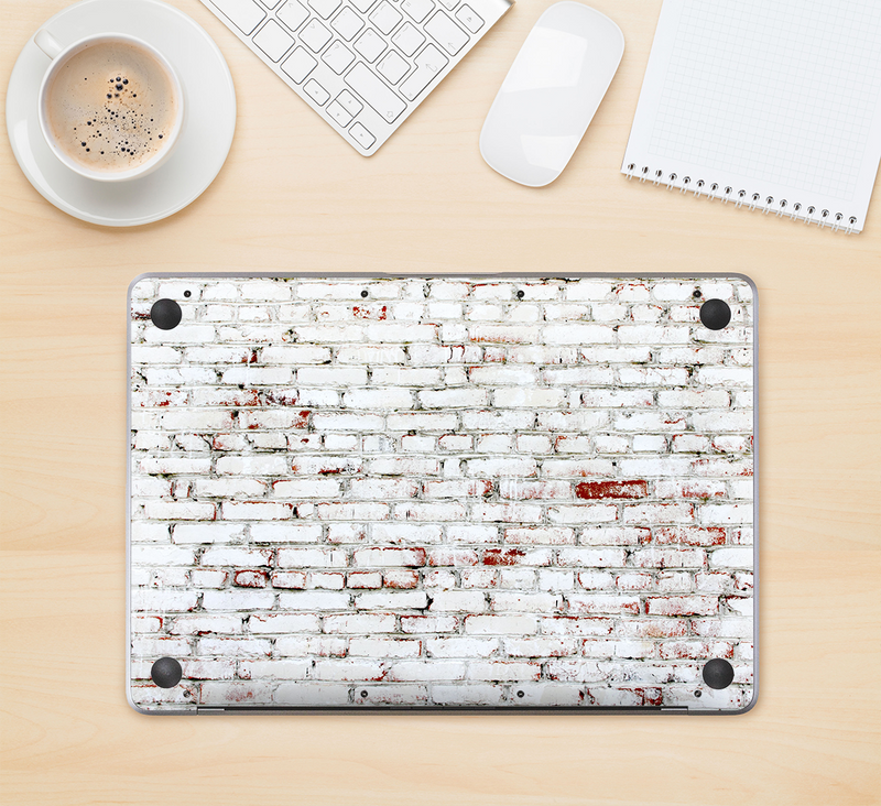 The Grungy Red & White Brick Wall Skin Kit for the 12" Apple MacBook (A1534)