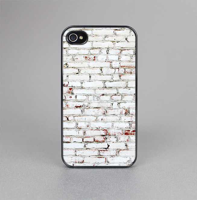 The Grungy Red & White Brick Wall Skin-Sert for the Apple iPhone 4-4s Skin-Sert Case