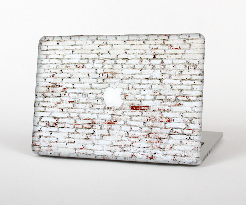 The Grungy Red & White Brick Wall Skin Set for the Apple MacBook Pro 15" with Retina Display