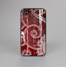 The Grungy Red & White Stitched Pattern Skin-Sert for the Apple iPhone 4-4s Skin-Sert Case