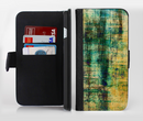 The Grungy Scratched Surface V3 Ink-Fuzed Leather Folding Wallet Credit-Card Case for the Apple iPhone 6/6s, 6/6s Plus, 5/5s and 5c