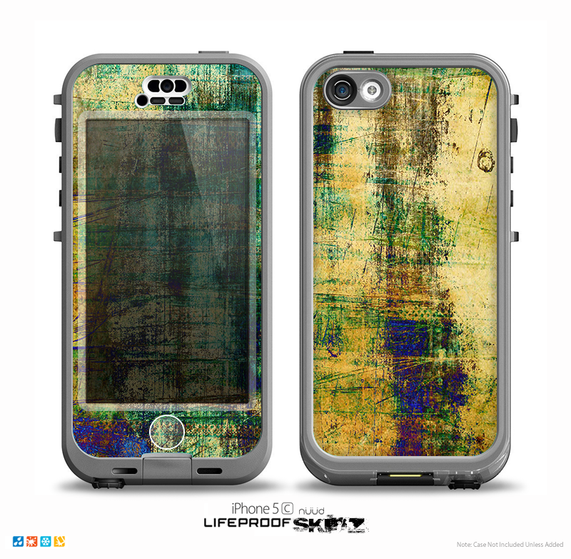The Grungy Scratched Surface V3 Skin for the iPhone 5c nüüd LifeProof Case