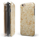 The Grungy Tan Slanted Lines iPhone 6/6s or 6/6s Plus 2-Piece Hybrid INK-Fuzed Case