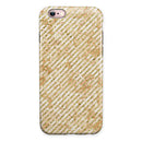 The Grungy Tan Slanted Lines iPhone 6/6s or 6/6s Plus 2-Piece Hybrid INK-Fuzed Case