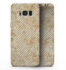 The Grungy Tan Slanted Lines - Samsung Galaxy S8 Full-Body Skin Kit