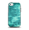 The Grungy Teal Chipped Concrete Apple iPhone 5c Otterbox Symmetry Case Skin Set