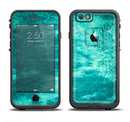 The Grungy Teal Chipped Concrete Apple iPhone 6/6s LifeProof Fre Case Skin Set