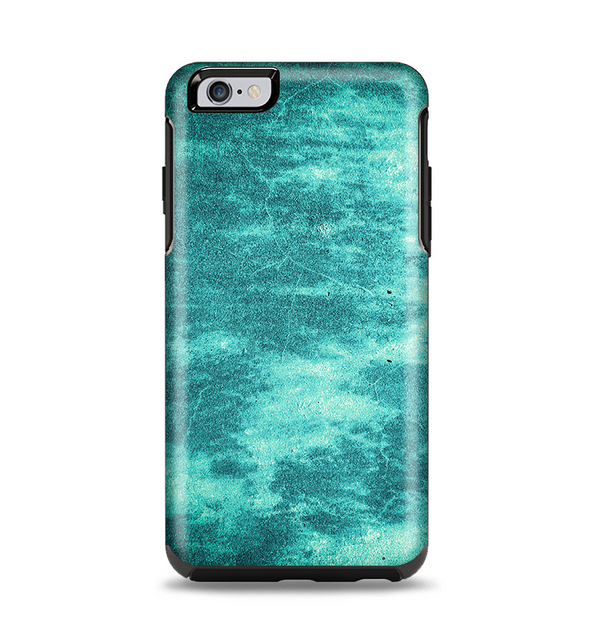 The Grungy Teal Chipped Concrete Apple iPhone 6 Plus Otterbox Symmetry Case Skin Set