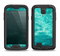 The Grungy Teal Chipped Concrete Samsung Galaxy S4 LifeProof Fre Case Skin Set