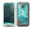 The Grungy Teal Chipped Concrete Skin for the Samsung Galaxy S5 frē LifeProof Case