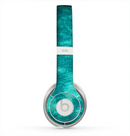 The Grungy Teal Chipped Concrete Skin for the Beats by Dre Solo 2 Headphones