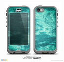 The Grungy Teal Chipped Concrete Skin for the iPhone 5c nüüd LifeProof Case
