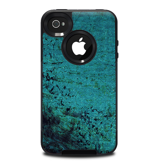 The Grungy Teal Surface Skin for the iPhone 4-4s OtterBox Commuter Case